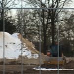 Zand verplaatsen gaat nog door tijdens de vorst febr.14 mvs